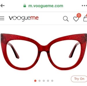 Red glitter frames